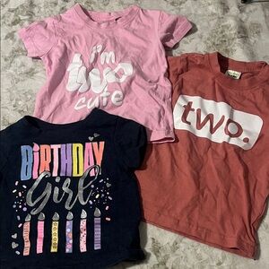 Set of 3 second birthday tshirts